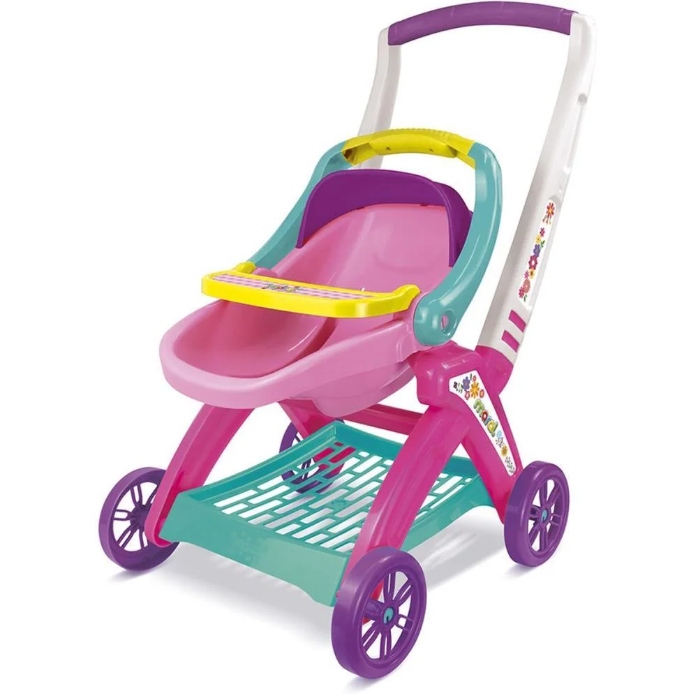 Carrinho De Boneca 3 Em 1 Rosa Maral (Unidade)