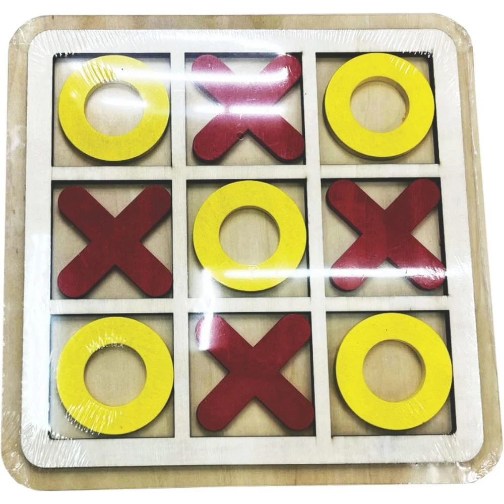 Brinquedo Pedagogico Madeira Jogo Da Velha 22X22Cm Toy Mix (Unidade)