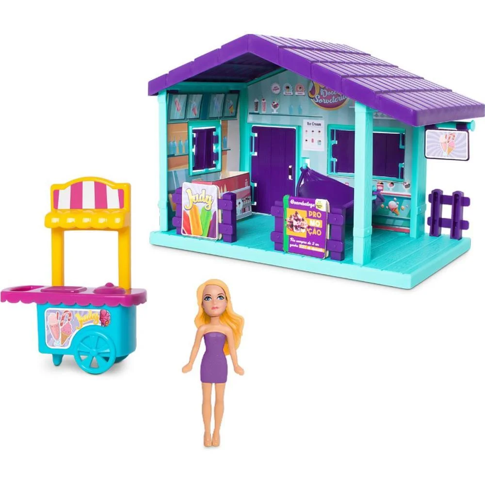 Cenario Tematico (Playset) Judy Doce Sorveteria Samba Toys (Unidade)