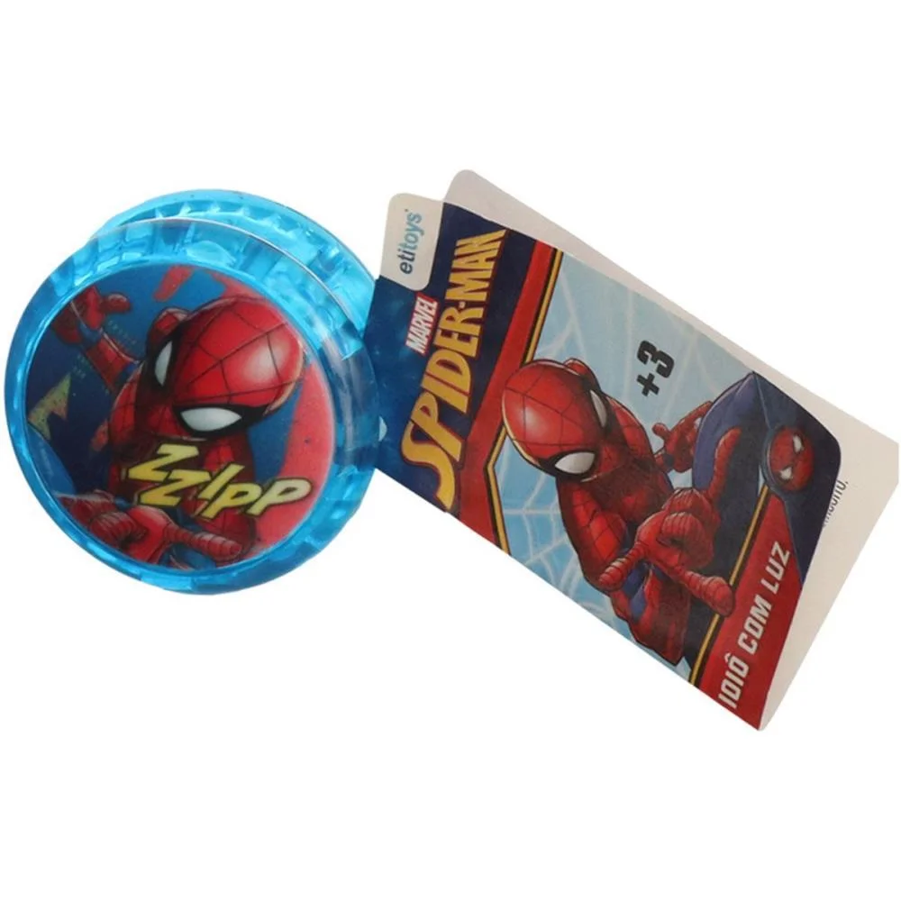 Brinquedo Diverso Spider-Man Ioio Com Luz Etitoys (Dp.c/24)