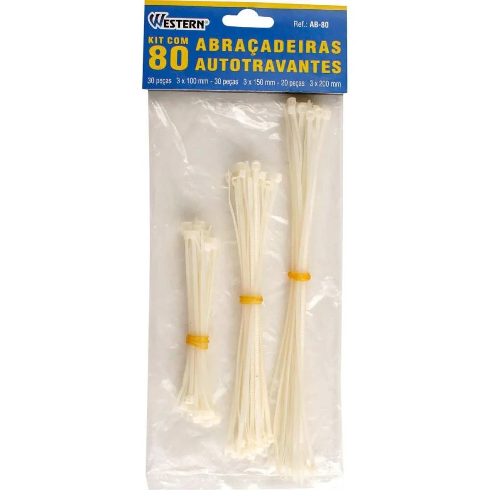 Abracadeira Kit Nylon 10/15/20Cmx3Mm Br Western (Pct.c/80)