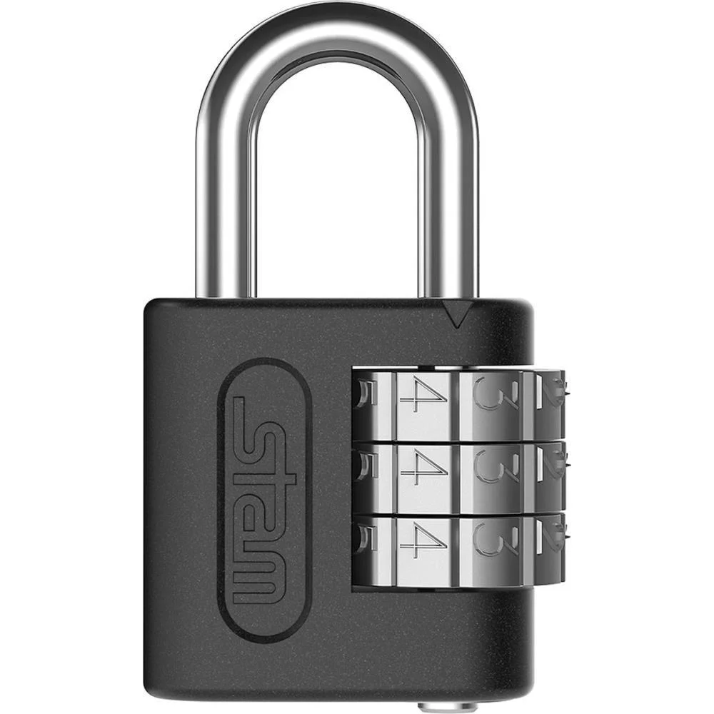Cadeado Segredo 25Mm Preto Fosco Stam (Unidade)