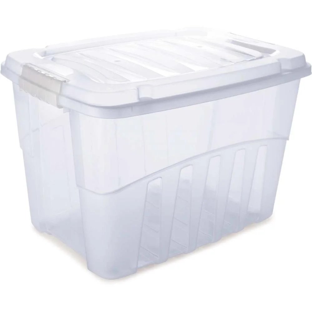 Caixa Plastica Multiuso Gran Box Alta Incolor 29L Plasutil (Unidade)