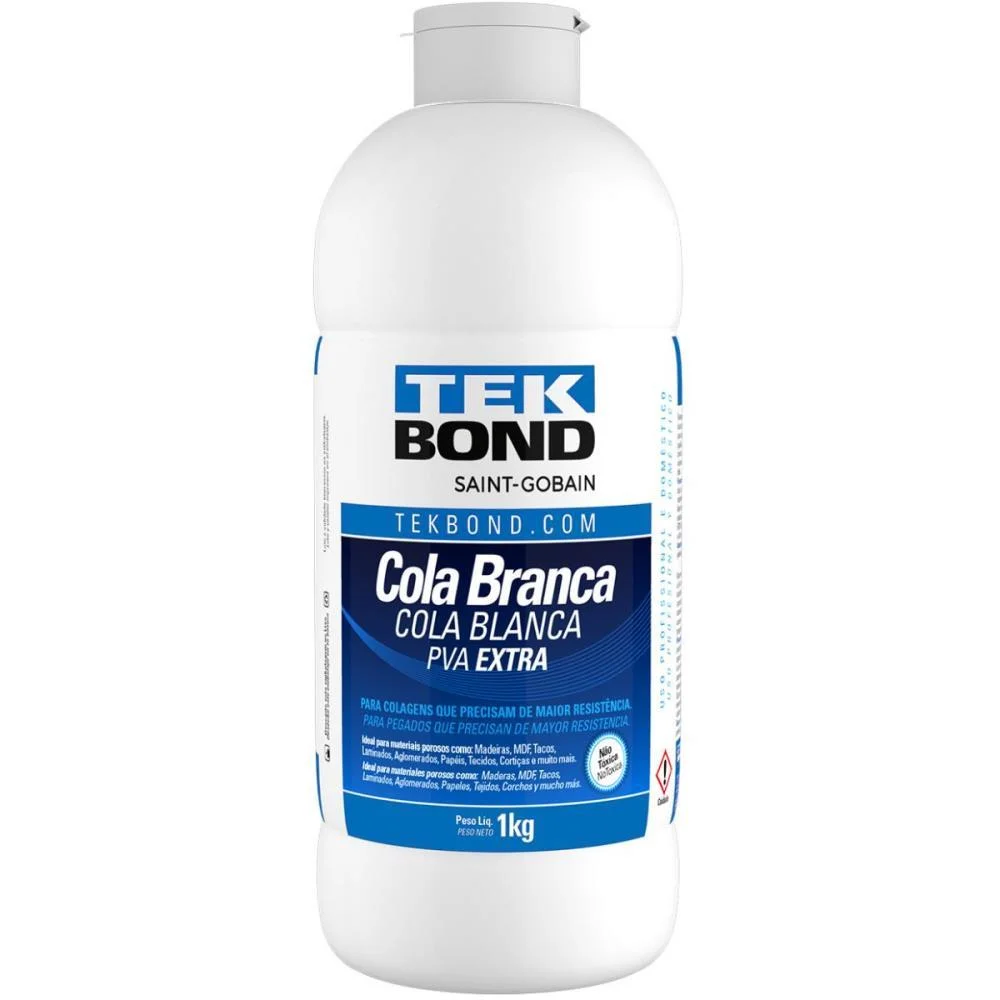 Cola De Alta Resistencia Branca Pva Extra 1K. Tekbond (Unidade)