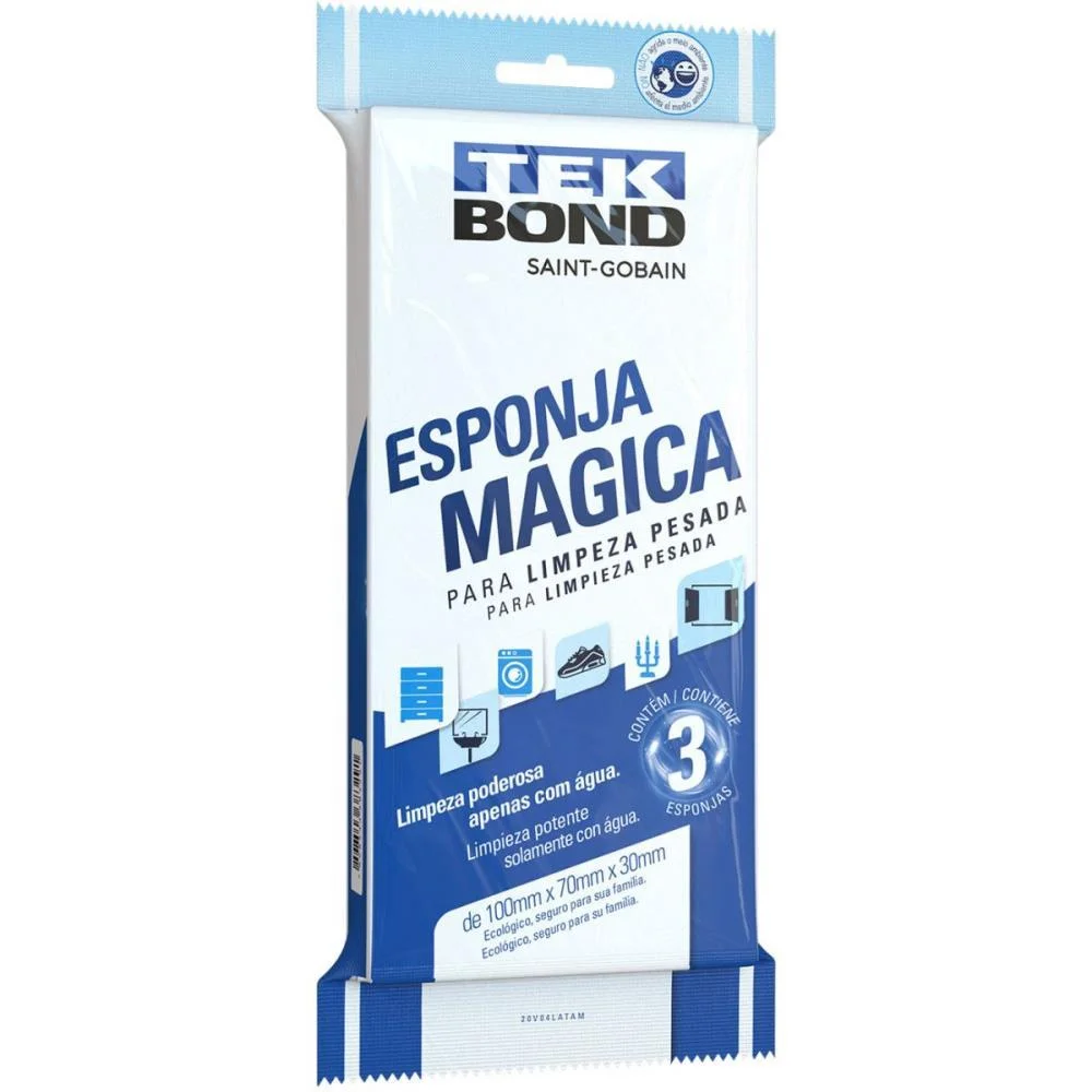 Esponja Para Limpeza Esponja Magica Leve 3 Pague 2 Tekbond (Bl.c/03)