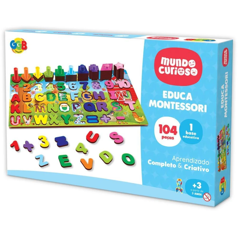 Brinquedo Pedagogico Educa Montessori Ggb Plast (Unidade)