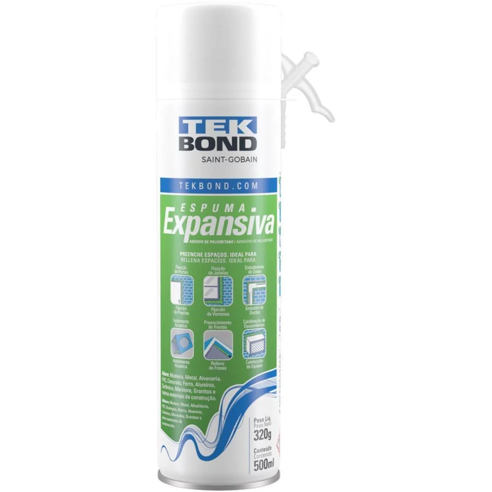 Espuma Expansiva Pu Amarela 320Gr/500Ml Tekbond (Unidade)