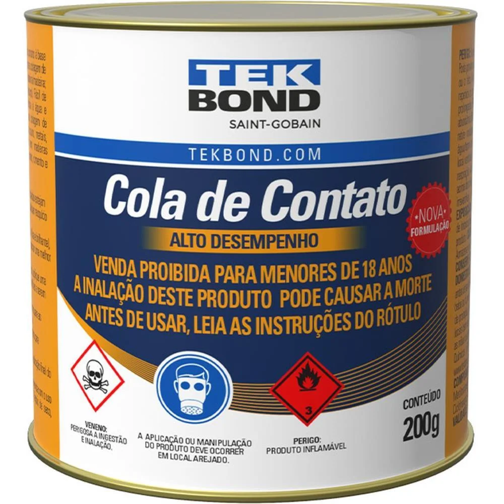 Cola De Alta Resistencia Cola De Contato 200G Tekbond (Unidade)