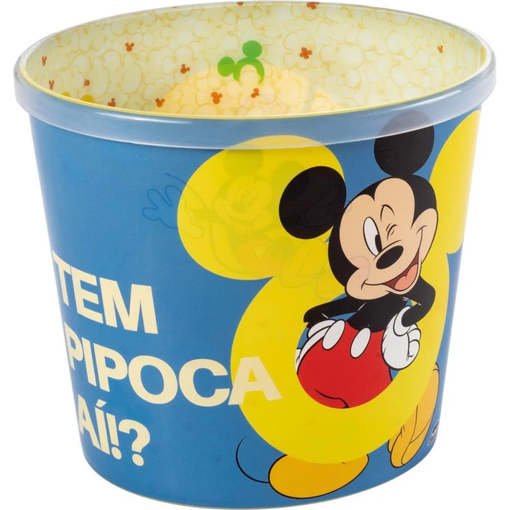 Balde Para Pipoca Mickey Super Decorado 2,1L Plasutil (Unidade)