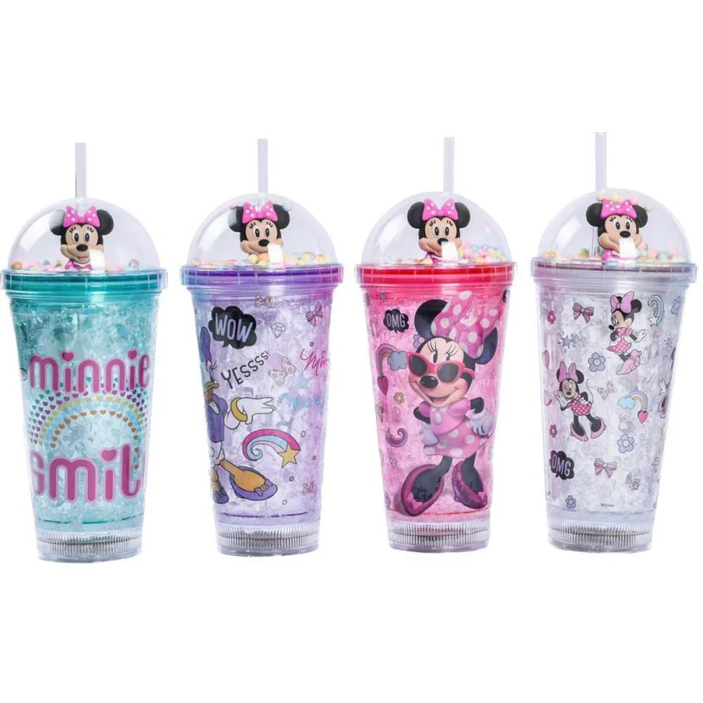 Copo Decorado Minnie C/Led/Canudo 450Ml (S) Bbr (Unidade)