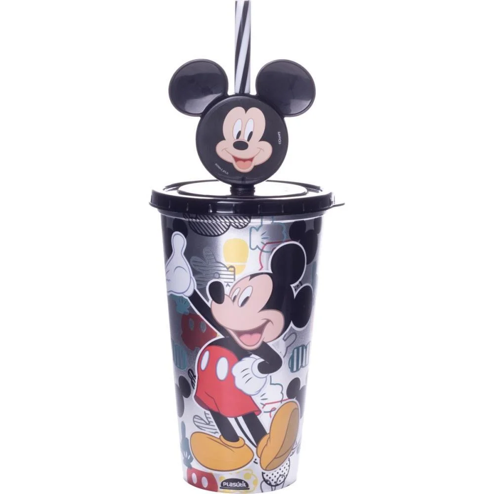 Copo Decorado Mickey Metalizado Auto-Relevo Plasutil (Unidade)