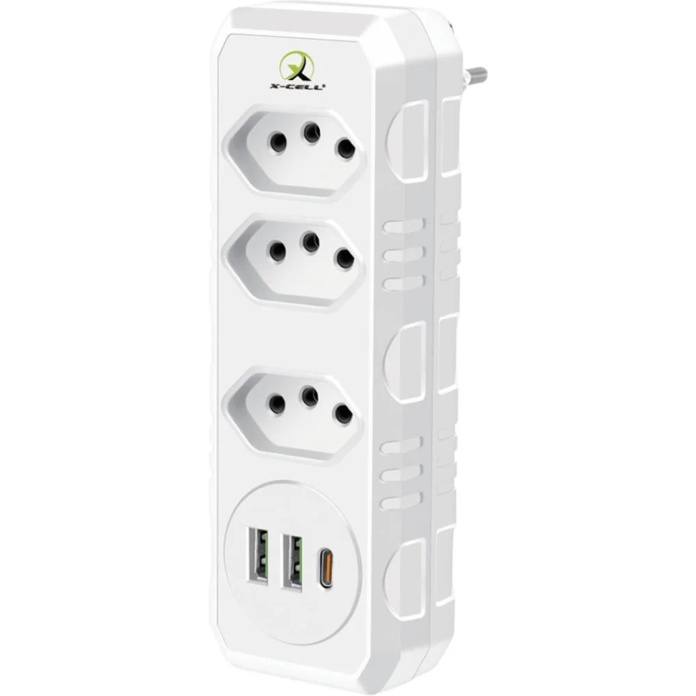 Adaptador Para Tomada Multifuncional 2P+T 10A Bivolt Flex (Unidade)