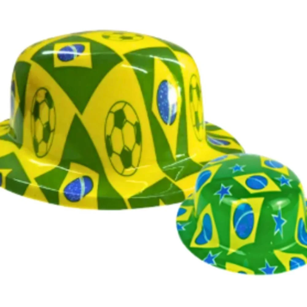 Copa Do Mundo Chapeu Coquinho Brasil Plast(S Nyr Festas (Pct.c/12)