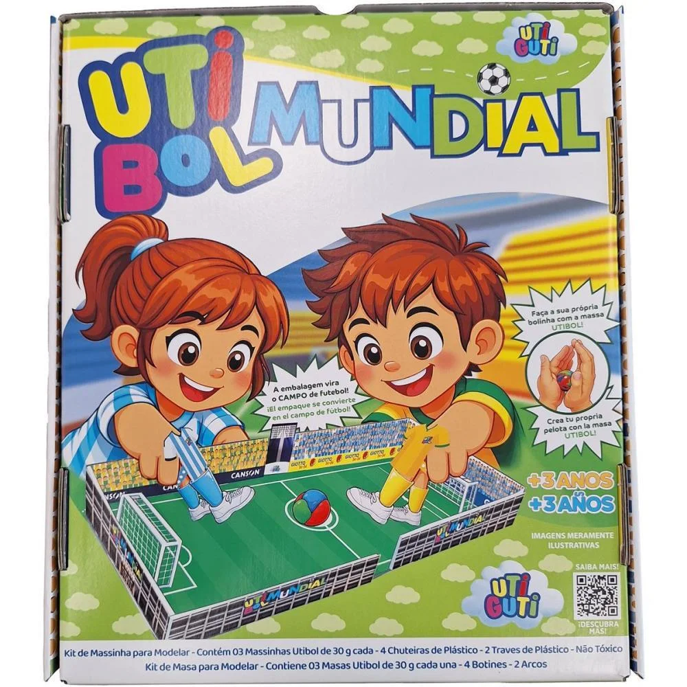 Copa Do Mundo Kit Jogo Massinha Utibol 8Pcs Canson (Unidade)