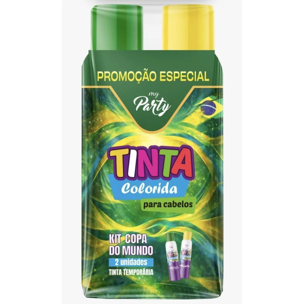 Copa Do Mundo Pinta Cabelo Am/Vd 150Ml Aeroflex (Kit)