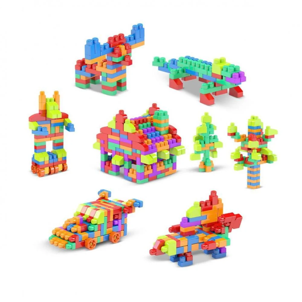 Brinquedo Para Montar Sacola Construcao Click 440Pcs Dismat (Unidade)