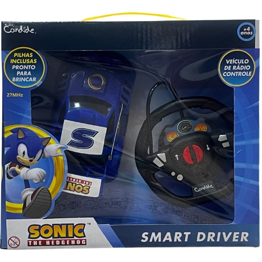 Carrinho Controle Remoto Sonic Smart Driver 3Func/Pilha Candide (Unidade)