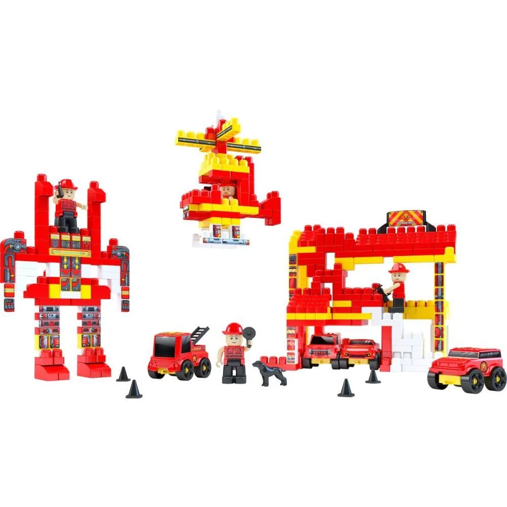 Brinquedo Para Montar Bombeiro Click 340Pcs Dismat (Unidade)