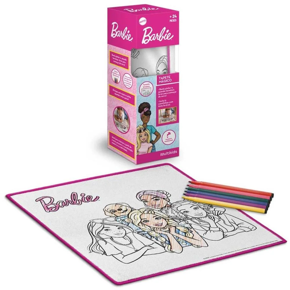 Brinquedo Para Colorir Tapete Mágico Acqua Barbie Multikids (Unidade)
