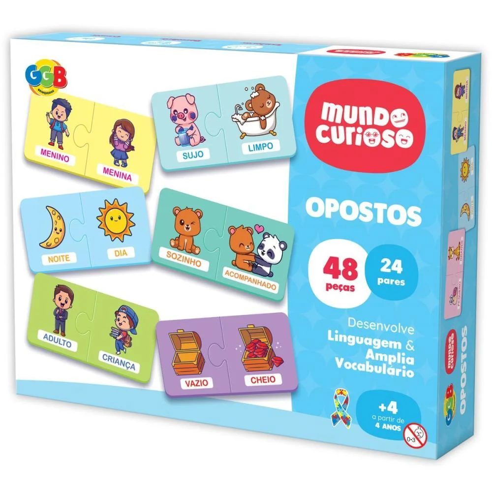 Brinquedo Pedagogico Opostos 48 Pcs Ggb Plast (Unidade)