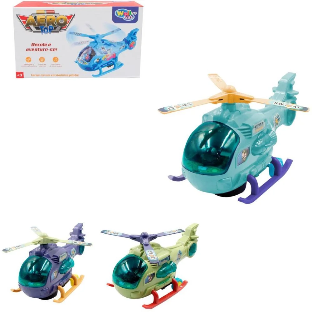 Aeronaves Helicóptero War Luz/Som (S) Wellmix (Unidade)
