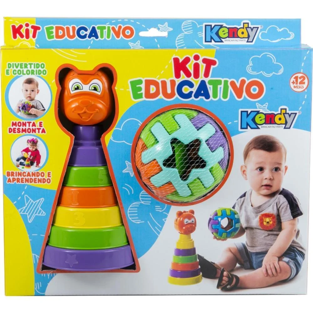 Brinquedo Educativo Kit Educativo C/8 Peças Kendy Brinquedos (Unidade)