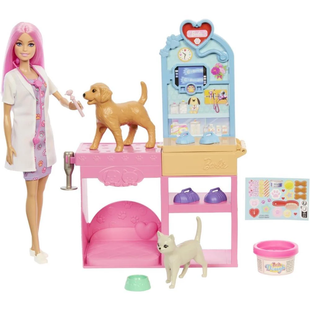 Barbie Profissoes Cj Clinica Veterinaria C/Bonec Mattel (Unidade)