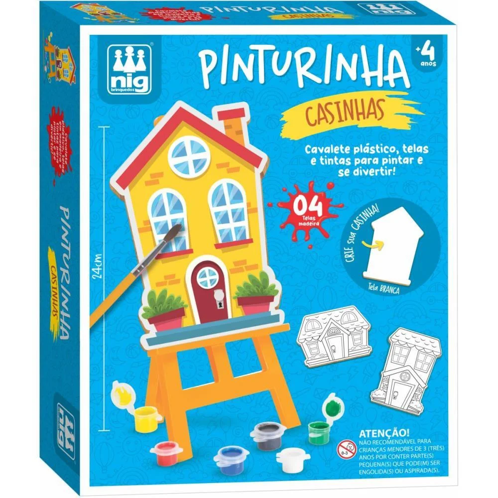 Brinquedo Para Colorir Kit Pinturinha Casinhas Nig Brinquedos (Unidade)