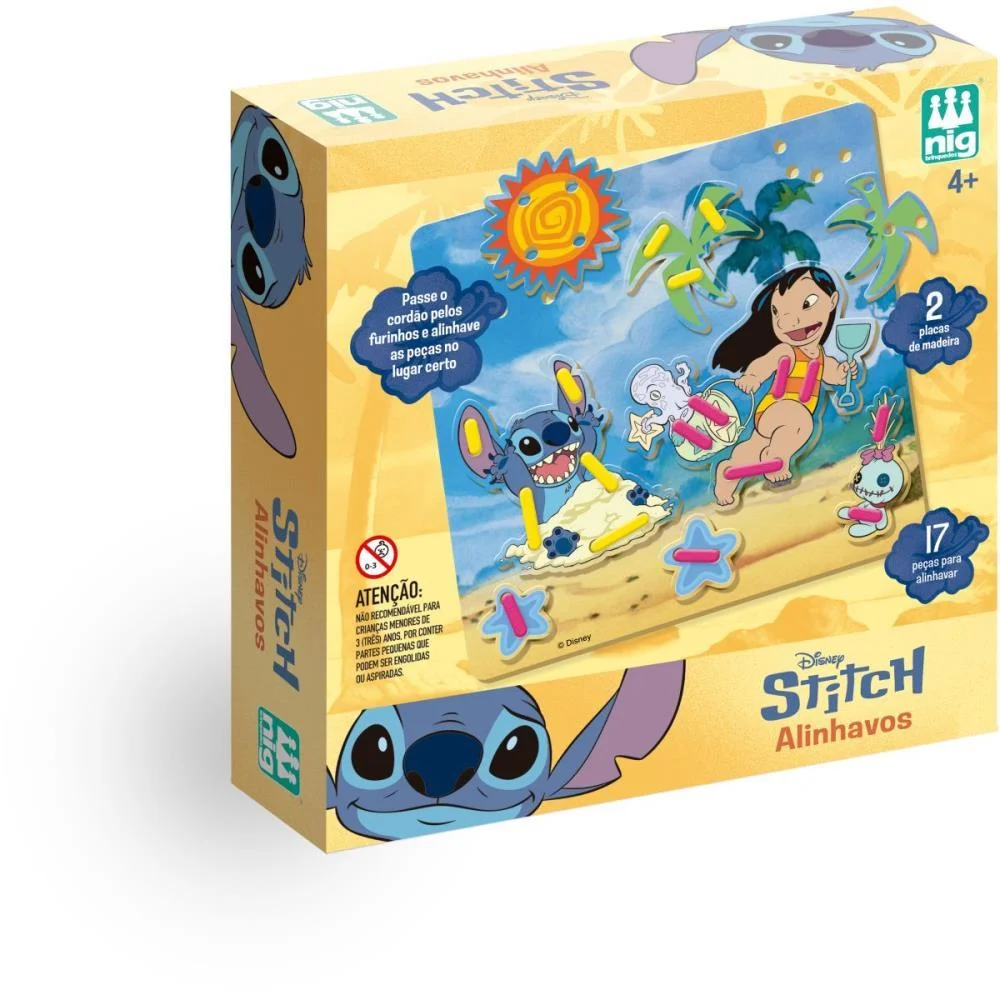 Brinquedo Educativo Stitch Alinhavos Nig Brinquedos (Unidade)