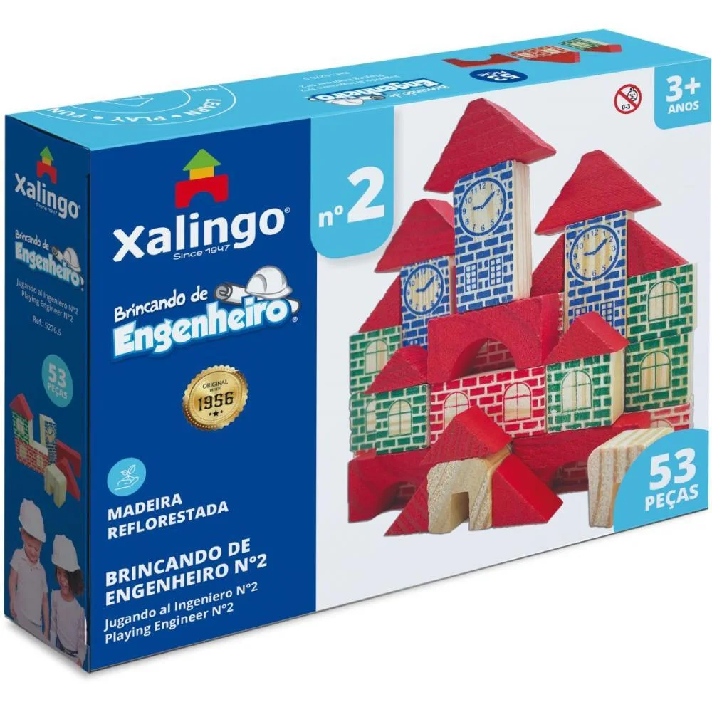 Brinquedo Para Montar Brincando De Engenheiro2 53Pcs Xalingo (Unidade)