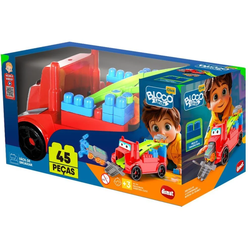 Brinquedo Para Montar Megatruck Aventura Click Dismat (Unidade)