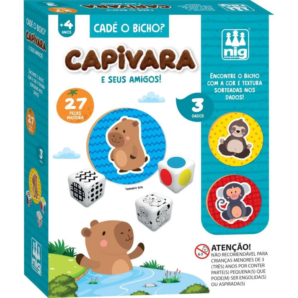 Brinquedo Educativo Capivara Cade O Bicho 27 Pecas Nig Brinquedos (Unidade)