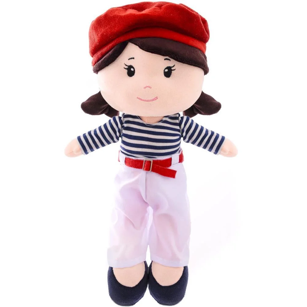 Boneca De Pelucia Maite Boina Vermelha 35Cm Zip (Unidade)
