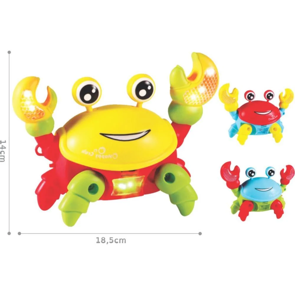 Brinquedo Para Bebe Caranguejo Divert. C/Luz E Som Toy Mix (Unidade)