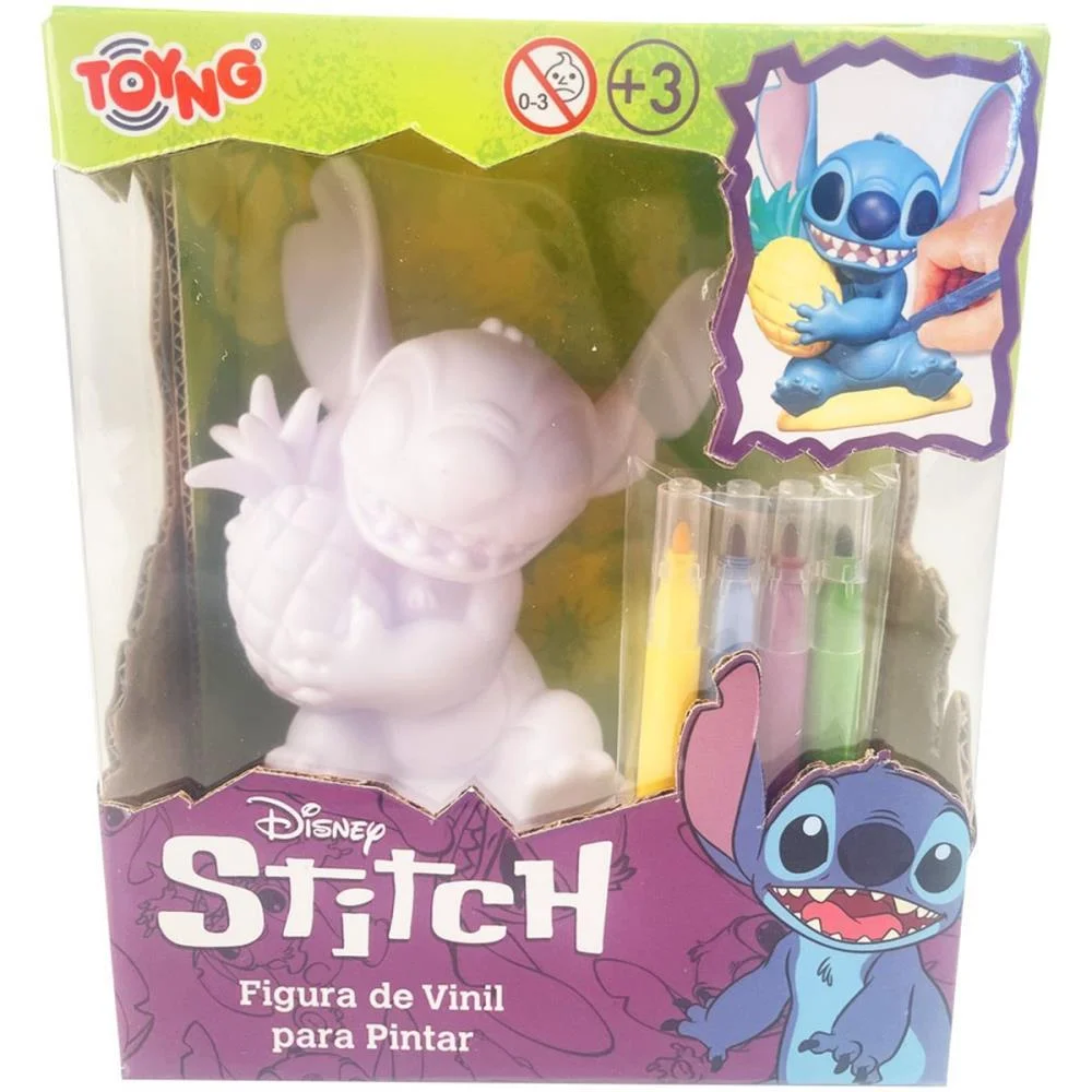 Boneco E Personagem Stitch P/Pintar Com Canetinhas Toyng (Unidade)