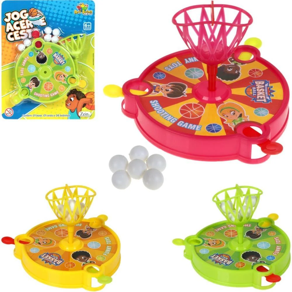 Brinquedo Educativo Jogo Acerte A Cesta 14Cm Art Brink (Unidade)