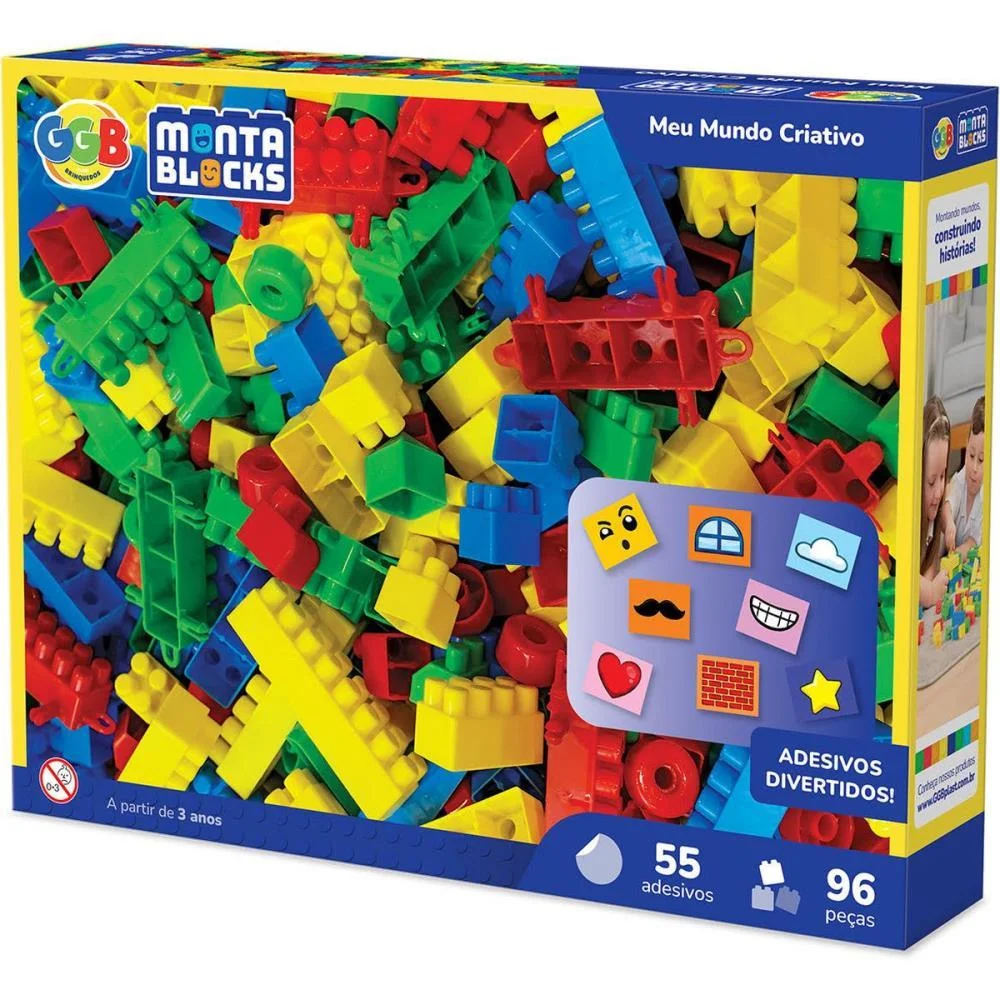 Brinquedo Para Montar Meu Mundo Criativo 96Pcs Ggb Plast (Unidade)