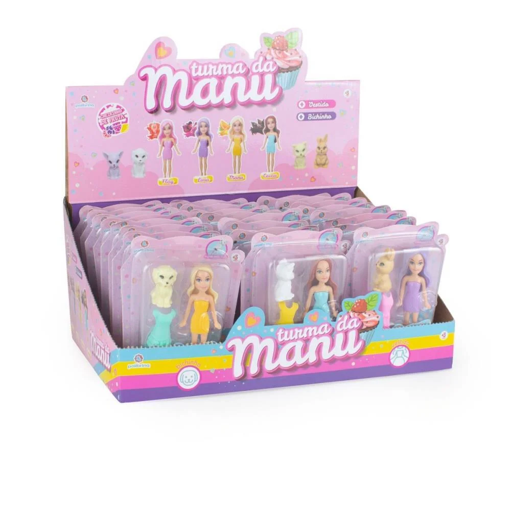 Boneca Turma Da Manu 9Cm Sortido Polibrinq (Dp.c/24)