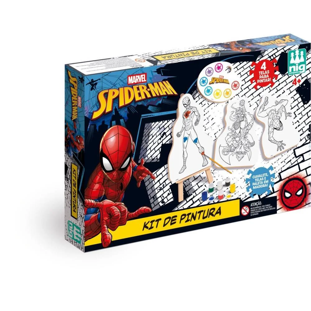 Brinquedo Para Colorir Spider-Man Kit Pintura Nig Brinquedos (Unidade)