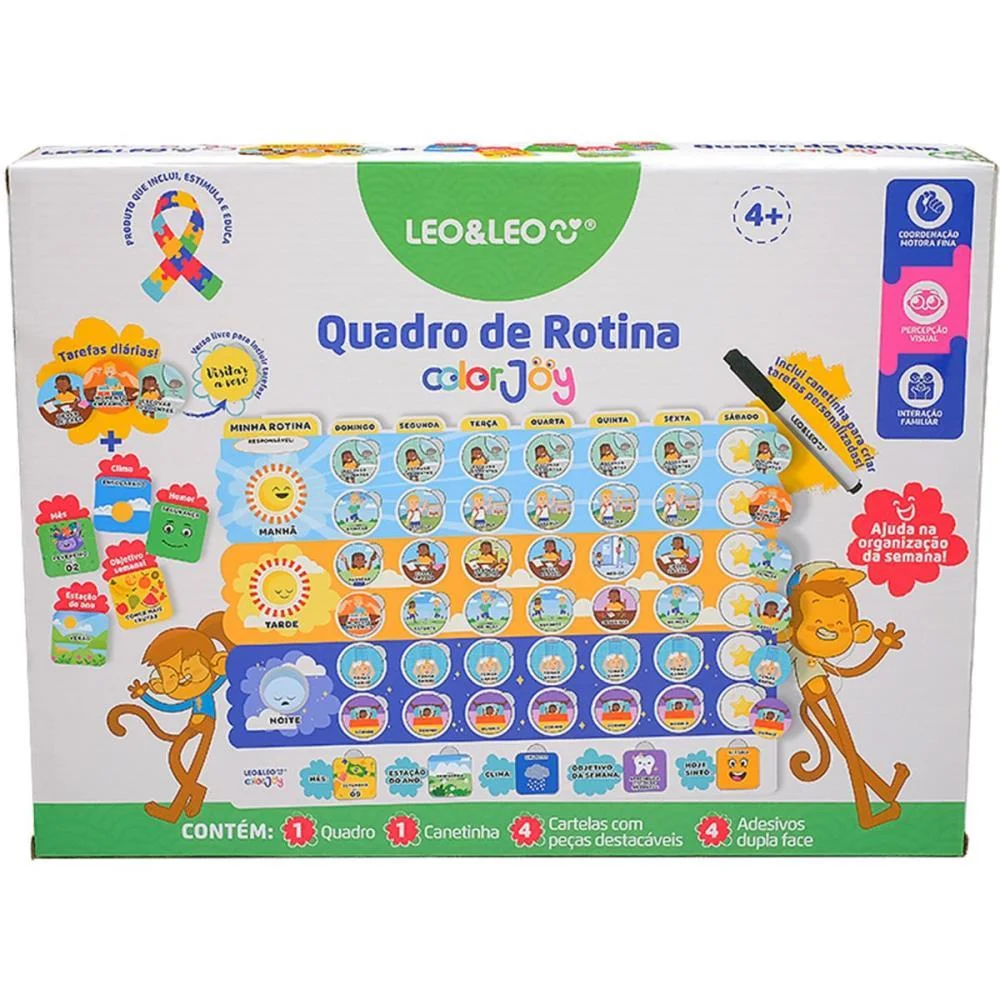 Brinquedo Diverso Color Joy Quadro De Rotina Leonora (Unidade)