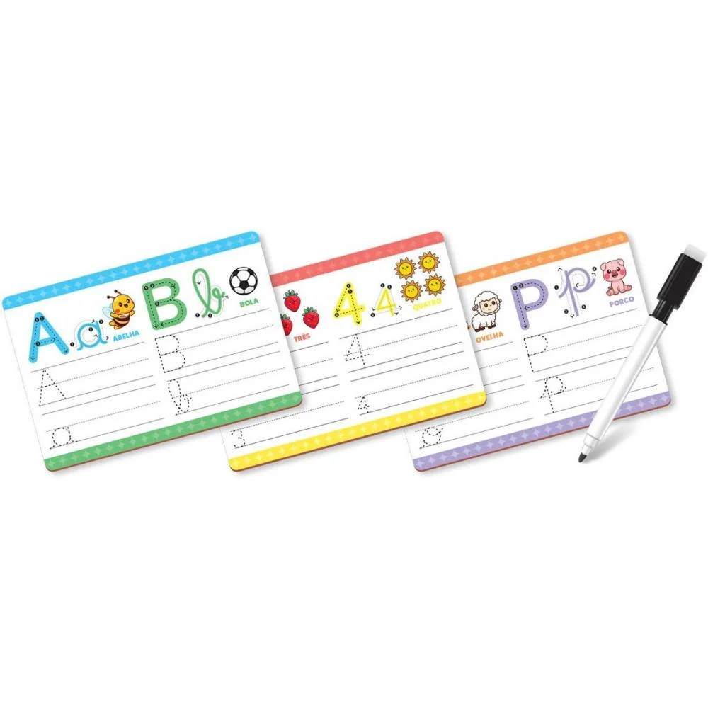 Brinquedo Pedagogico Caligrafia C/18 Cartelas Ggb Plast (Unidade)