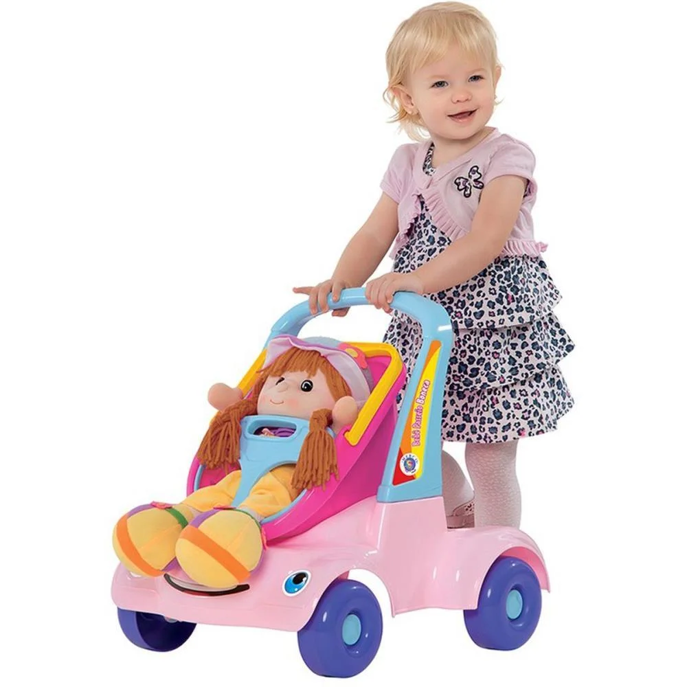 Andador Bebe Passeio Boneca Rosa Merco Toys (Unidade)