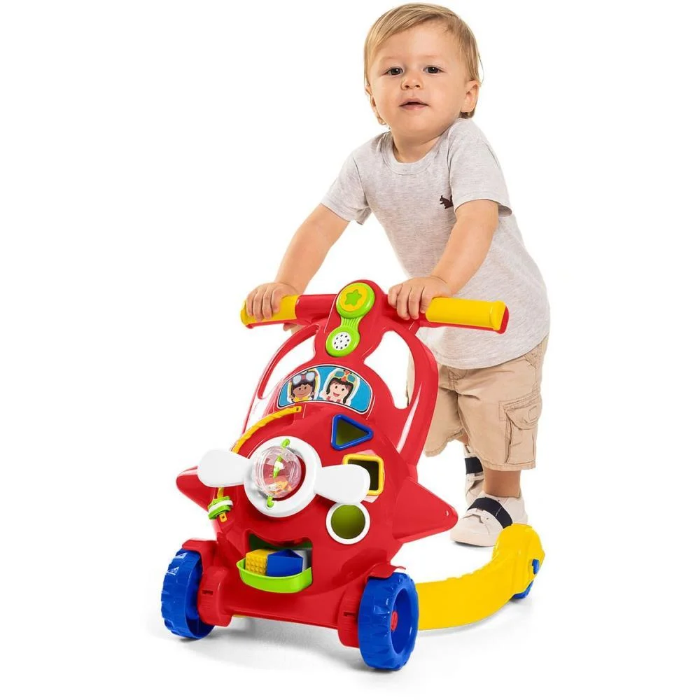 Andador Bebe Aviador C/Som E Luz Tateti (Unidade)