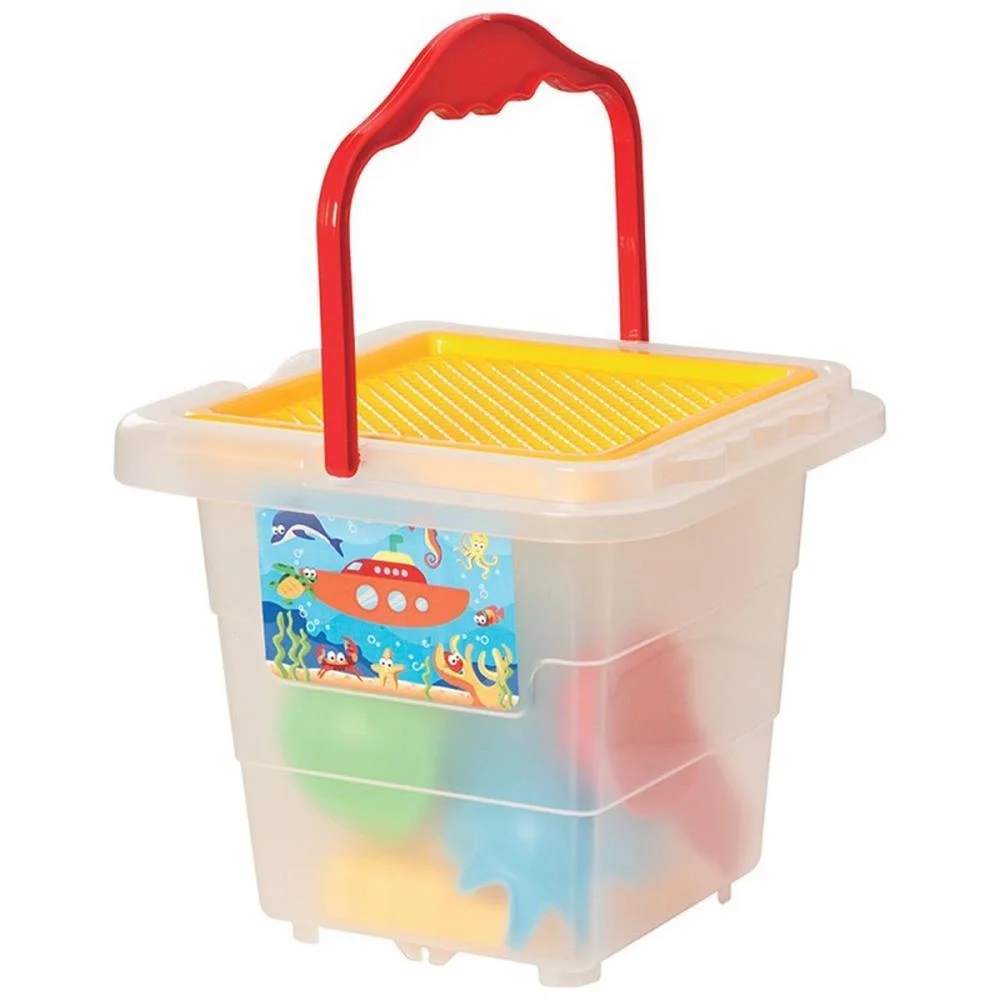 Baldinho De Praia Menino Com Moldes E Pa Merco Toys (Unidade)