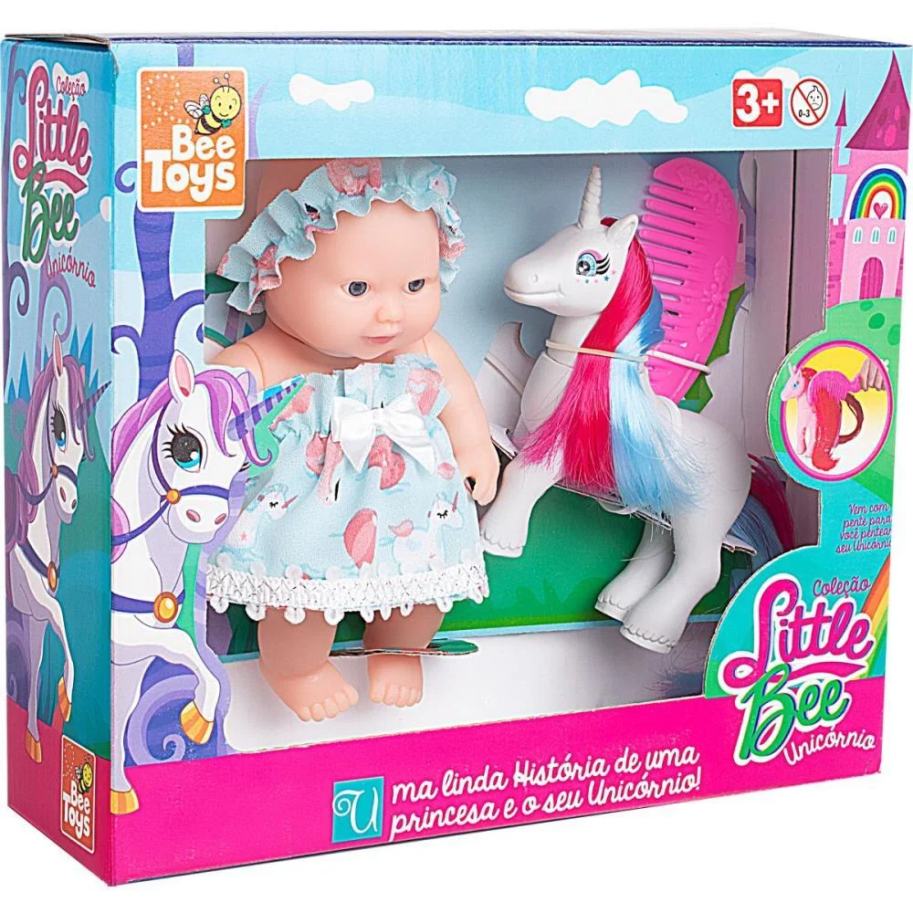 Boneca Little Bee Unicornio 15,5Cm Bee Toys (Unidade)