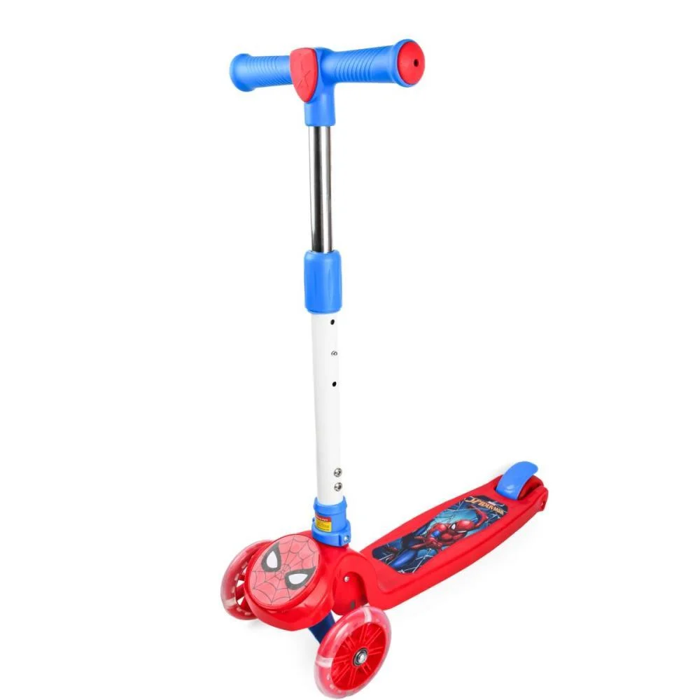 Patinete Spider Man 3 Rodas 3D C/Led Bbr (Unidade)