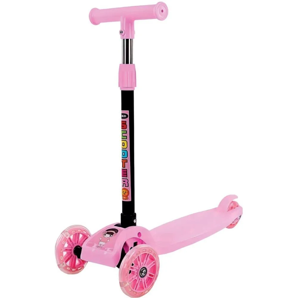 Patinete Rosa C/Luz Dobravel Toy Mix (Unidade)