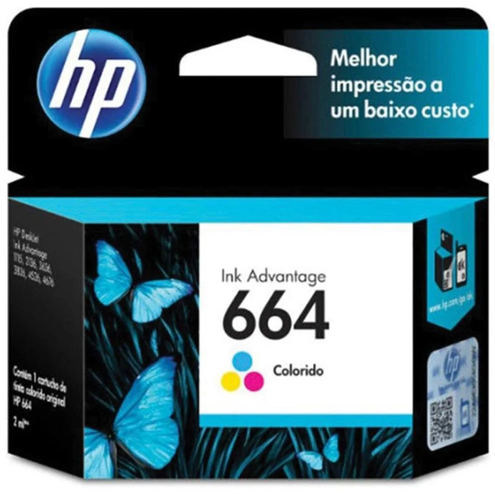 Cartucho Original Hp 664 Colorido Ink Advantage Hp (Unidade)