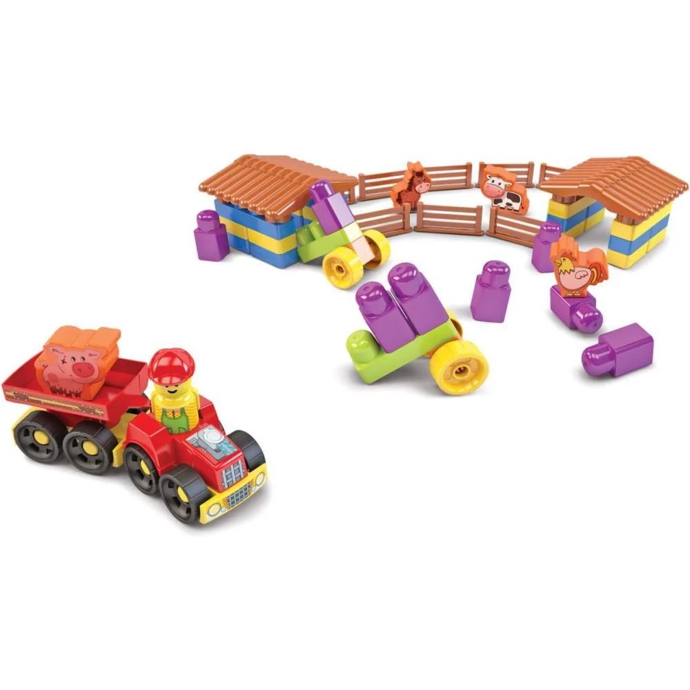 Brinquedo Para Montar Fazendinha 53 Pecas Dismat (Unidade)