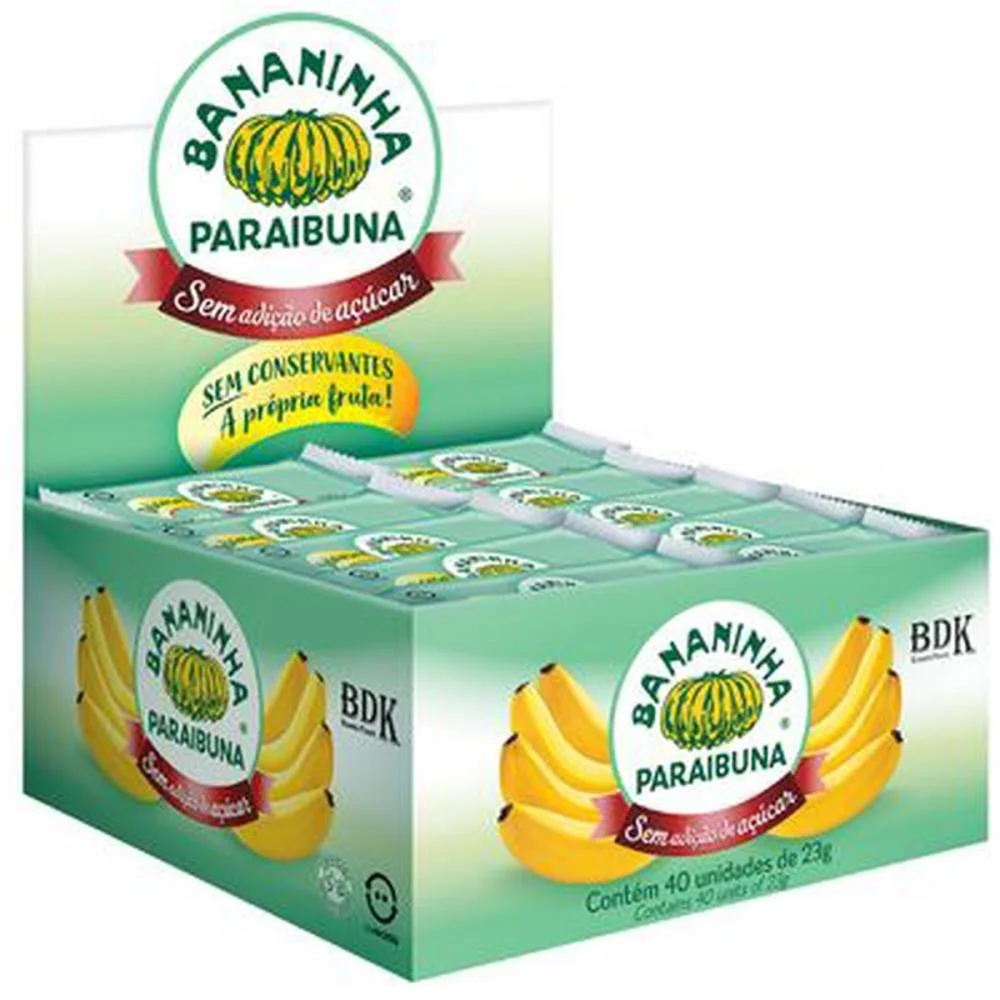 Doce Bananinha S/Acucar 23G. Bananinha Paraibuna (Dp.c/40)